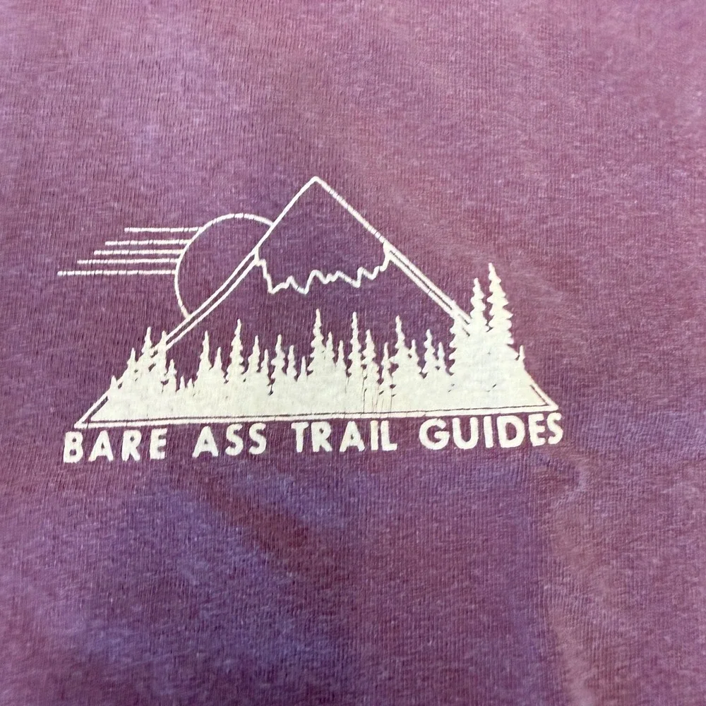 Vintage Anvil Hike Naked Bare Ass Trail Guides Colorado T-Shirt Mens XL Mauve - Picture 2 of 7